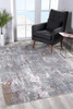 5' x 8' Gray and Ivory Abstract Area Rug