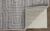 5' x 8' Gray and Silver Striped Hand Woven Area Rug