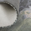 5' x 8' Green Blue and Black Wool Abstract Tufted Handmade Stain Resistant Area Rug