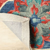 5' x 8' Blue and Rust Wool Geometric Tufted Stain Resistant Area Rug