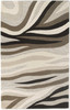 5' x 8' Natural Beige Hand Tufted Abstract Waves Indoor Area Rug