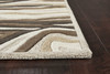 5' x 8' Natural Beige Hand Tufted Abstract Waves Indoor Area Rug