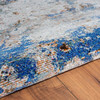 5' x 8' Blue and Gray Abstract Earth Area Rug