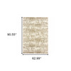 5' x 8' Ivory & Gray Abstract Strokes Area Rug