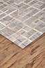 5' x 8' Gray Ivory and Brown Geometric Hand Woven Area Rug