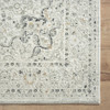 5' x 8' Ivory Gray and Taupe Floral Power Loom Stain Resistant Area Rug