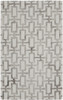 5' x 8' Ivory and Taupe Wool Geometric Tufted Handmade Area Rug