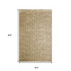 5' x 8' Beige Abstract Hand Woven Stain Resistant Area Rug