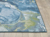 5' x 8' Teal Blue Abstract Dhurrie Area Rug