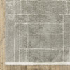 5' x 8' Grey & Ivory Geometric Shag Power Loom Stain Resistant Area Rug