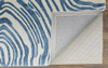 5' x 8' Blue and Ivory Wool Geometric Tufted Handmade Area Rug