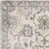 5' x 8' Ivory Machine Woven Distressed Floral Traditional Indoor Runner Rug