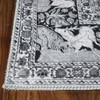 5' x 8' Charcoal Medallion Stain Resistant Polyester Area Rug