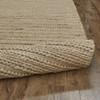 5' x 8' Tan Ivory and Taupe Hand Woven Area Rug