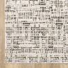 5' x 8' Ivory Grey Charcoal Brown and Beige Abstract Power Loom Stain Resistant Area Rug
