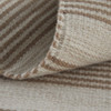 5' x 8' Ivory and Taupe Striped Dhurrie Hand Woven Stain Resistant Area Rug