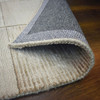 5' x 8' Beige Geometric Hand Woven Stain Resistant Area Rug