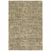5' x 8' Beige Brown Tan and Blue Green Abstract Power Loom Stain Resistant Area Rug