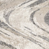5' x 8' Natural Abstract Wave Brushstrokes Indoor Area Rug