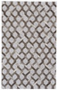 5' x 8' Gray Taupe and Silver Geometric Hand Woven Area Rug