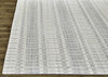 5' x 8' Ivory and Blue Striped Hand Woven Area Rug