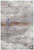 5' x 8' Gray and Brown Abstract Scraped Area Rug