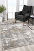 5' x 8' Beige and Gray Distressed Area Rug