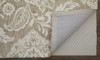 5' x 8' Tan and Ivory Wool Paisley Tufted Handmade Stain Resistant Area Rug