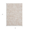 5' x 8' Beige Abstract Rectangle Area Rug