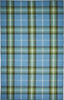 5' x 8' Blue Green and Black Abstract Hand Woven Stain Resistant Area Rug