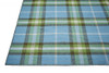 5' x 8' Blue Green and Black Abstract Hand Woven Stain Resistant Area Rug