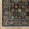 5' x 8' Blue Red Beige Orange Green and Rust Oriental Power Loom Area Rug with Fringe