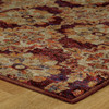5' x 8' Red & Gold Oriental Power Loom Stain Resistant Area Rug