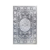 5' x 8' Charcoal Medallion Stain Resistant Area Rug
