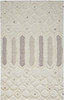 5' x 8' Ivory Taupe and Tan Wool Geometric Tufted Handmade Stain Resistant Area Rug