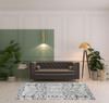 5' x 8' Platinum Floral Vines Power Loom Stain Resistant Area Rug