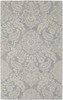 5' x 8' Blue and Ivory Wool Paisley Tufted Handmade Stain Resistant Area Rug