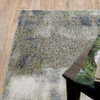 5' x 8' Blue Green Grey and Beige Abstract Power Loom Stain Resistant Area Rug