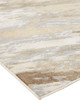 5' x 8' Ivory Tan and Brown Abstract Area Rug