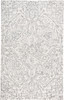 5' x 8' Ivory & Gray Wool Floral Tufted Handmade Stain Resistant Area Rug
