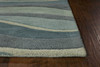 5' x 8' Ocean Blue Teal Hand Tufted Abstract Waves Indoor Area Rug