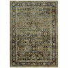5' x 8' Green and Brown Floral Area Rug