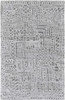 5' x 8' Gray and Silver Geometric Stain Resistant Area Rug
