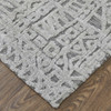 5' x 8' Gray and Silver Geometric Stain Resistant Area Rug