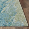 5' x 8' Blue Abstract Dhurrie Polypropylene Area Rug