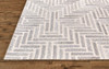 5' x 8' Taupe Gray and Tan Wool Geometric Tufted Handmade Area Rug