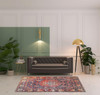 5' x 8' Brown Medallion Stain Resistant Area Rug