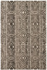 5' x 8' Brown Taupe and Ivory Striped Stain Resistant Area Rug