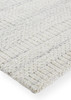 5' x 8' Ivory and Gray Wool Hand Woven Stain Resistant Area Rug