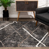 5' x 8' Gray Modern Distressed Lines Area Rug